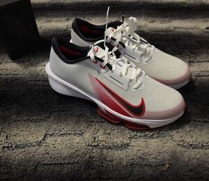 Nike White and Red Athletic Shoes